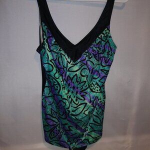 Christina Ladies Size 22W 1 Piece Made in Canada Bathing Suit